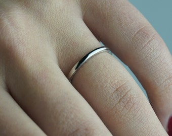 Mila Kunis Platinum Ring, Platinum Wedding Band, Super Skinny Platinum Ring, Thin 950 Solid Platinum Ring, Women's Platinum Ring