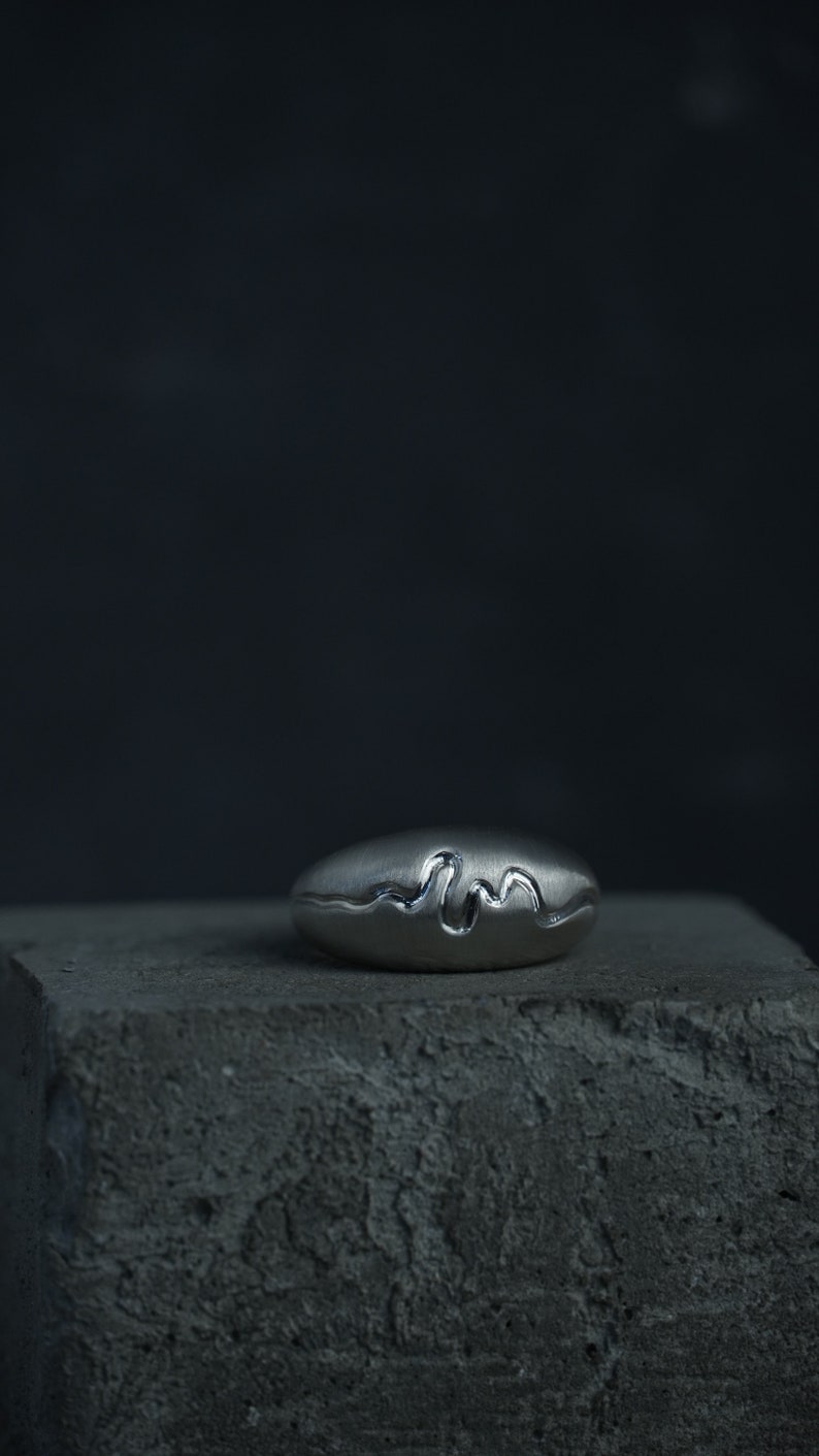 Handmade 925 Silver Ring, Unique design Ring, Unisex Ring, Gift for woman, Unisex Jewelry, River Ring, Mythology Jewelry, Nature Ring image 2