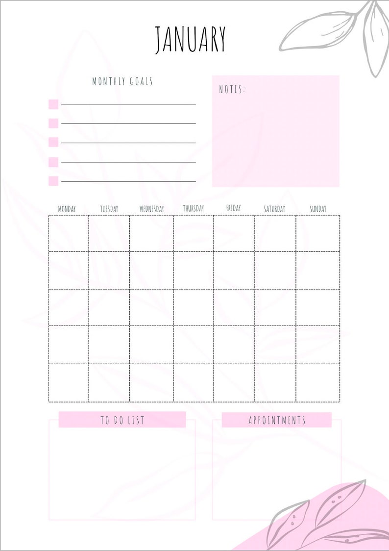 Printable and Fully Customizable Planner Pack Daily, Weekly, Monthly, Yearly Planners and More