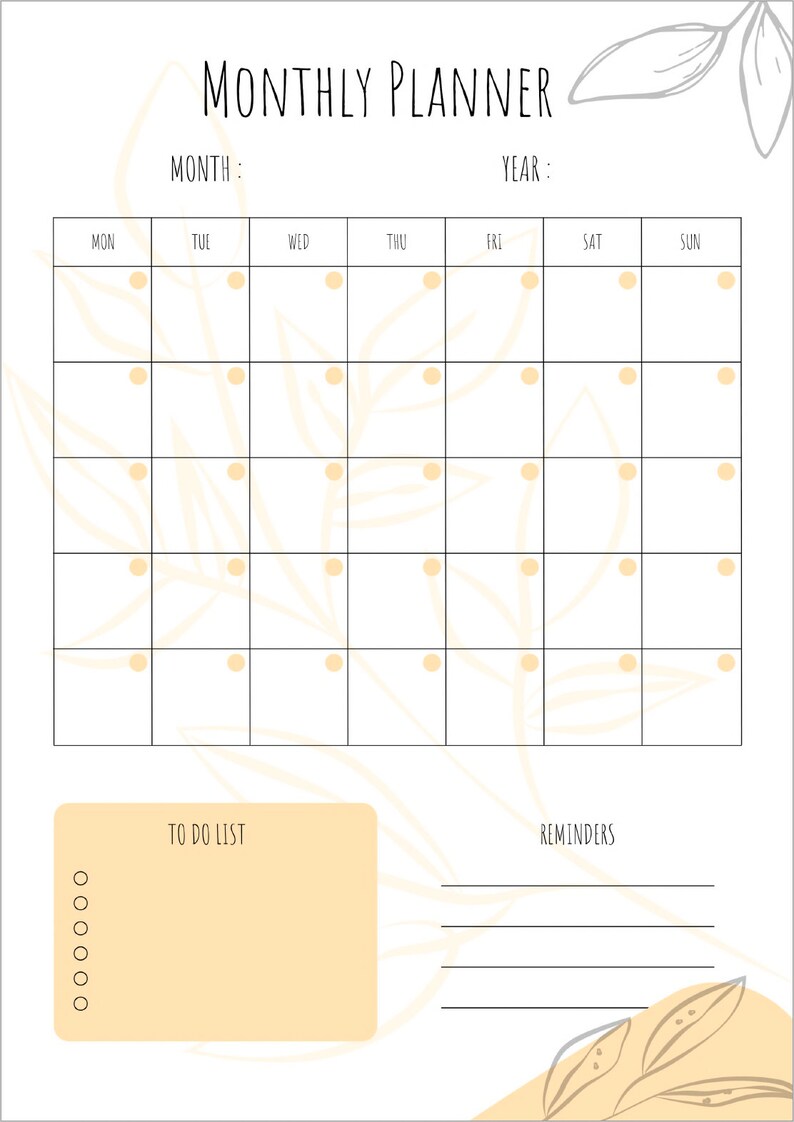Printable and Fully Customizable Planner Pack Daily, Weekly, Monthly