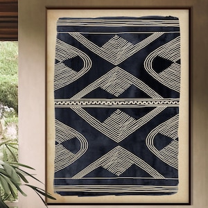 Arte de estilo africano imprimible, étnico tribal, negro, beige, pared tribal, decoración bohemia minimalista, regalo ecológico para inauguración de la casa, descarga instantánea