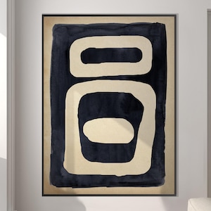 Arte de estilo africano imprimible, étnico tribal, negro, beige, pared tribal, decoración bohemia minimalista, regalo ecológico para inauguración de la casa, descarga instantánea
