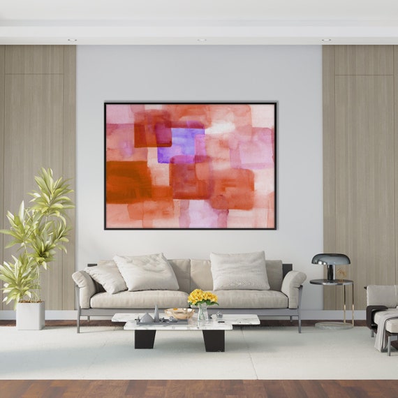 Abstract Terracotta Wall Art Print, Modern Organic Color Field watercolor, Warm Neutral Contemporary Minimal Home Decor Digital Download