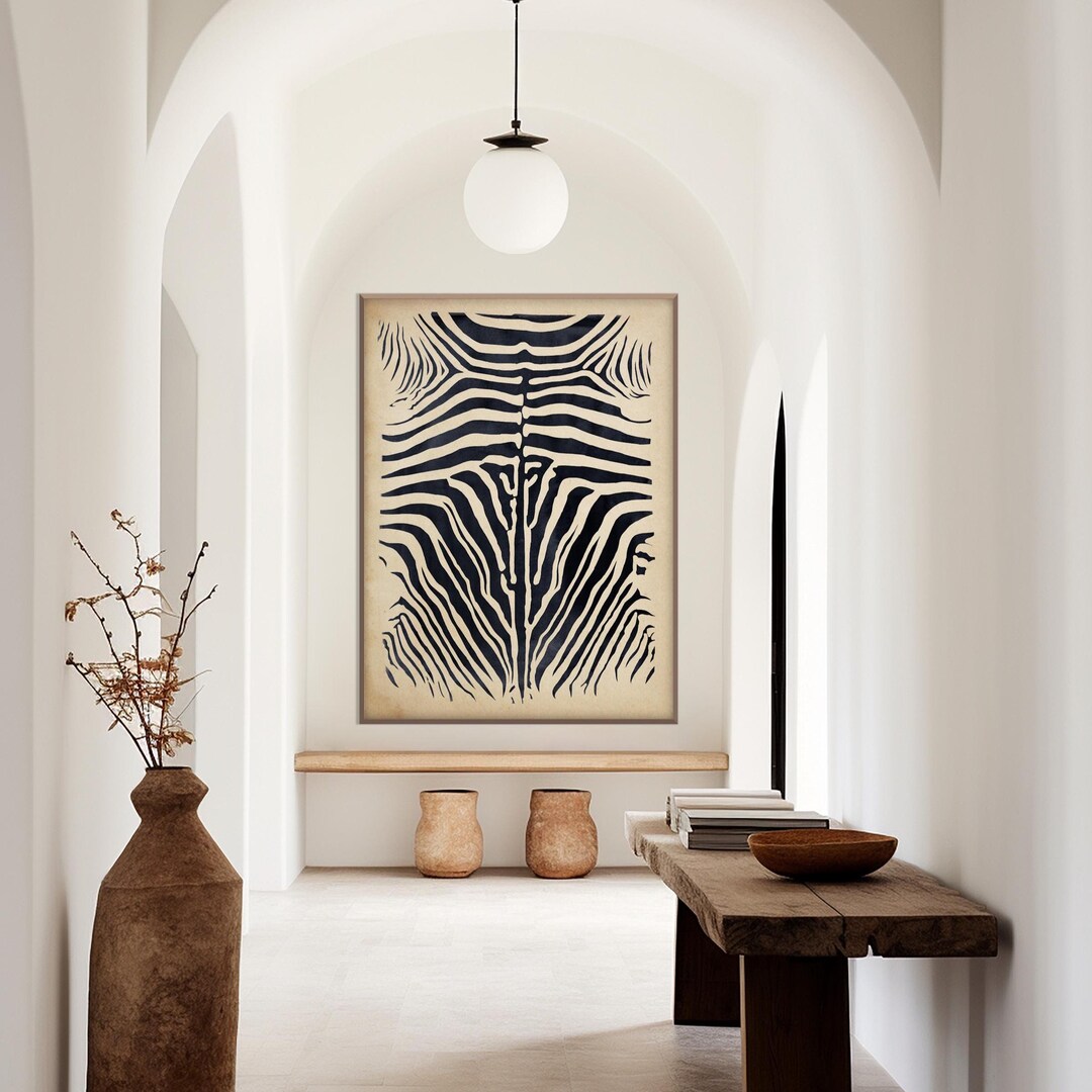 African Zebra Pattern Wall Art Printable,ethnic Animal Instant Download ...