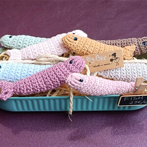 Crochet Fish, Crochet Sardines, Sardines in a Tin Can, Tin Can Fish, Cute Sardine Fish Amigurumi, Tin Can Fish, Box Fish, Fishes Collection