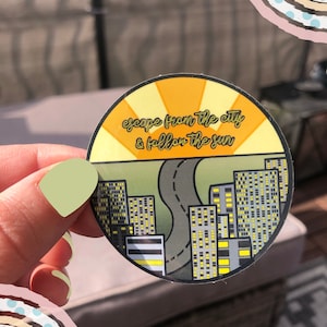 One Direction Sticker - Escape from the city and follow the sun - Song: Ready to run