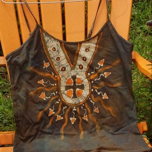2X Organic Preshrunk Handmade Batik tank shirt:  size 2x