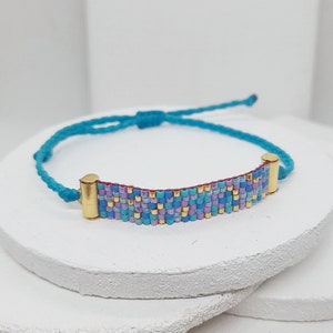 Handmade Miyuki Beaded Bracelet,Colorful Beaded Bracelet, Handwoven Bracelet,Adjustable Bracelet,Womens Bracelet,Boho Bracelet
