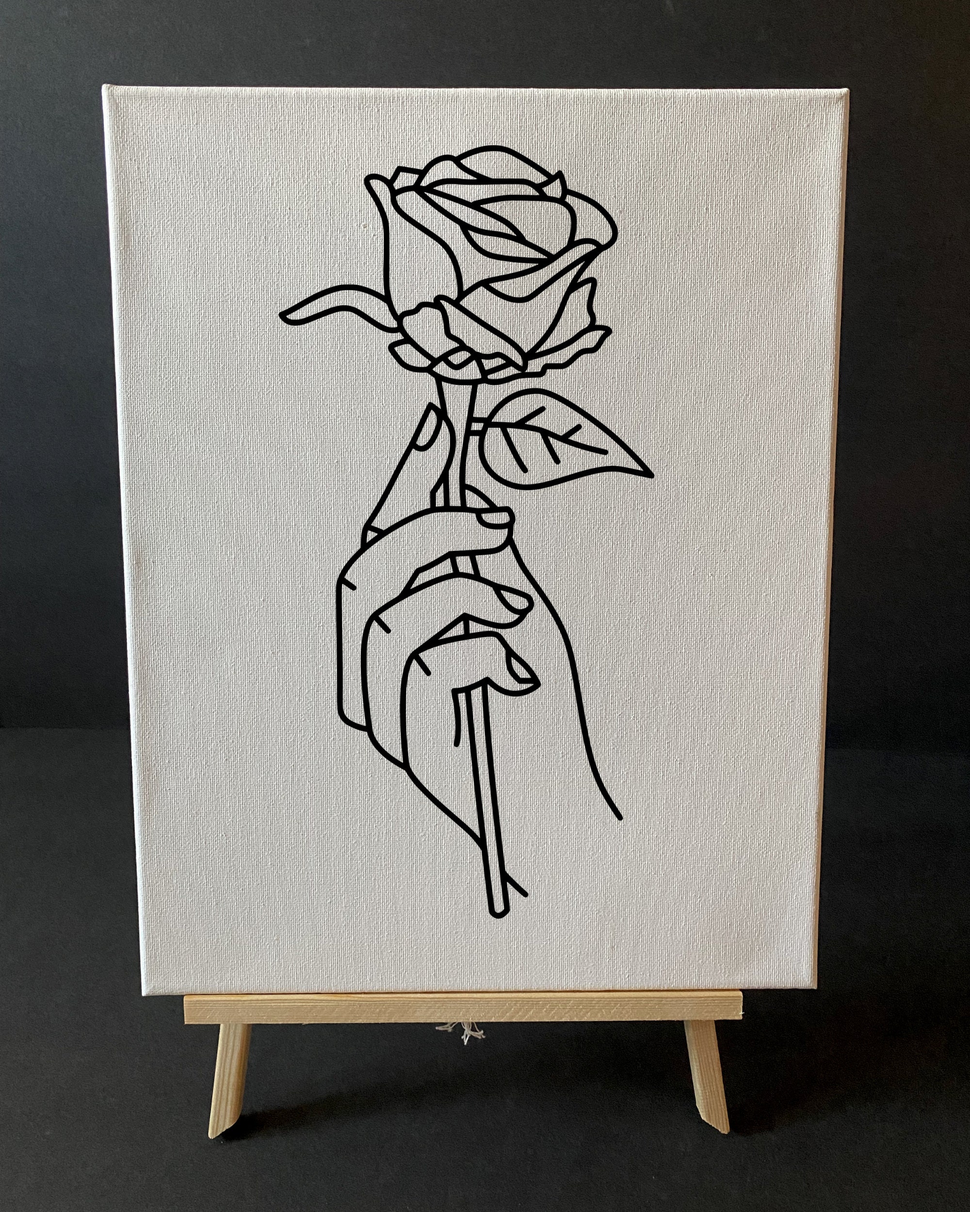 Hand Holding Rose Beauty The Beast Paint And Sip Etsy