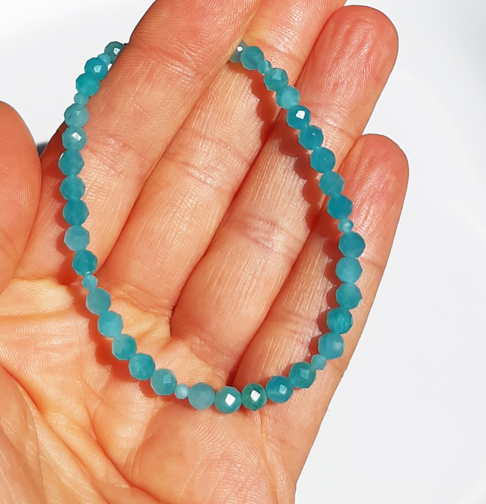 Amazonit Armband / Natürliches Amazonit Perlenarmband / Etsy