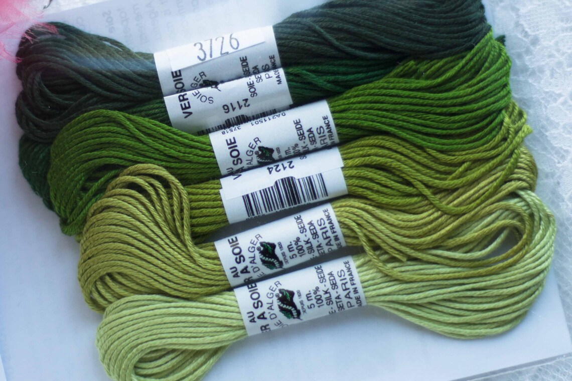 Pack of 6 Classic Universal Silk Embroidery Etsy