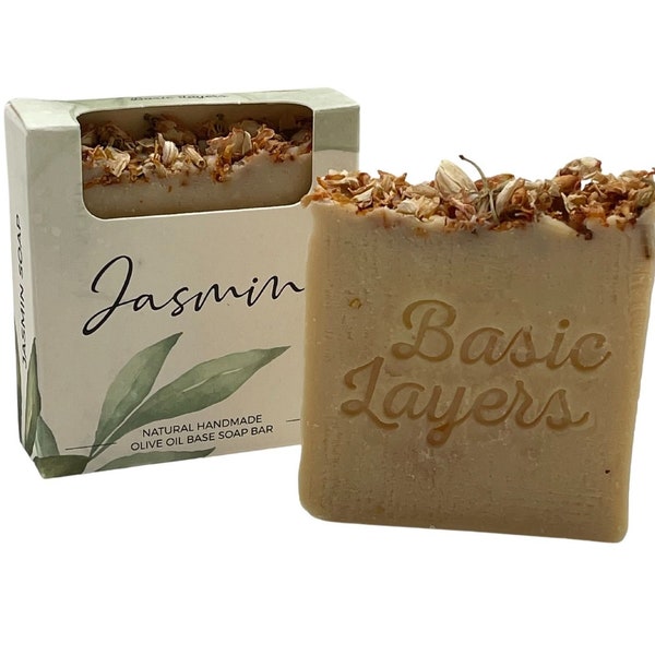 Jasmine Soap Bar, Organic Hand Made Soap Bar, Jasmin Soap Bar, Artisan Soap, Soap Dish, Skincare Soap, Scented Soap, Wedding Favor, Spa Gift