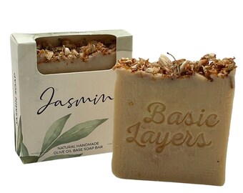 Organic Jasmine Soap Bar: Handmade Olive Oil Artisan Soap
