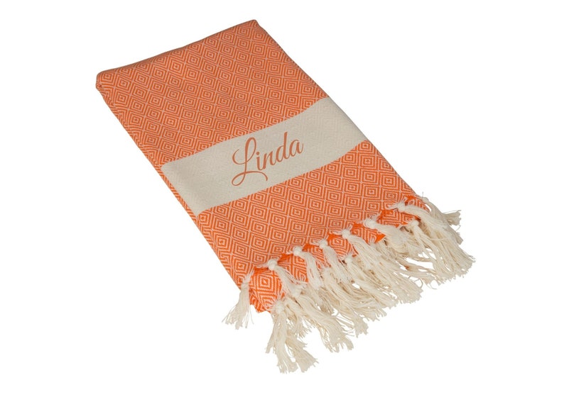 Personalized Turkish Beach Towel Wedding Gifts Bachelorette Etsy
