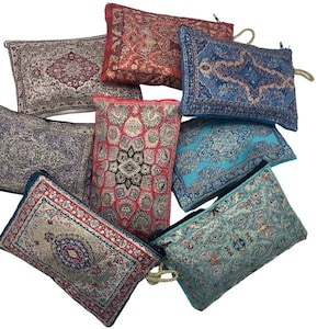 Cosmetic Bag, Boho Fabric Coin Pouch, Bachelorette Favors, Turkish Coin Purse, Accessories, Bohemian Makeup Bag, Pouch Bag, Wallet Bag