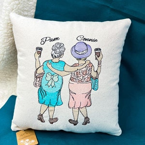 Bestie gifts for women, personalized best friend pillow, going away gift, thinking of you, soul sister friendship gift pillow