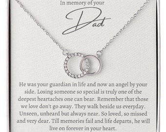 Loss Of Father Necklace, In Loving Memory Of Dad Gift, Memorial Necklace, Passed Away Dad, Sympathy Gift, Grief Gift, Necklace For Daughter