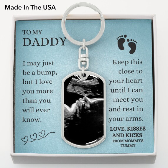 Custom Ultrasound Keychain New Dad Gift Expecting Dad Gift