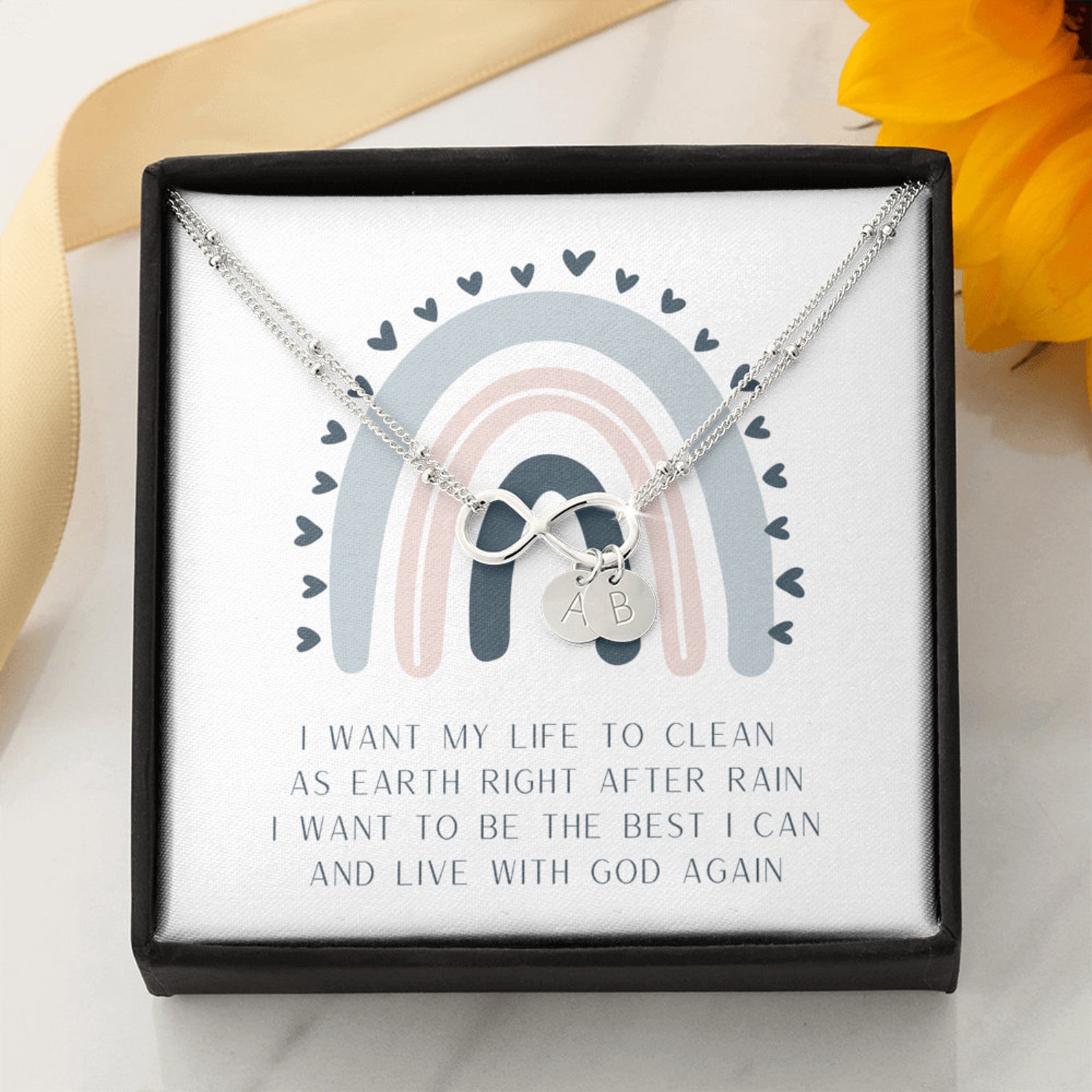 LDS Baptism Gift Rainbow Mormon Baptism Jewelry Latter Day Etsy