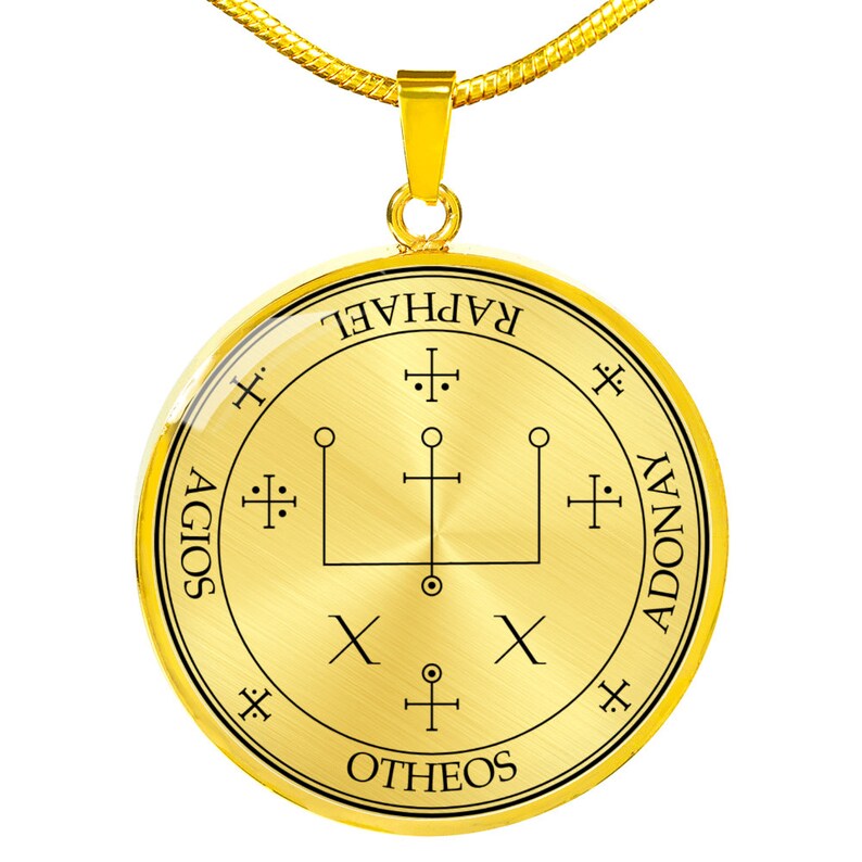 Archangel Seal Pendant Seven Archangels Amulet Necklace Etsy