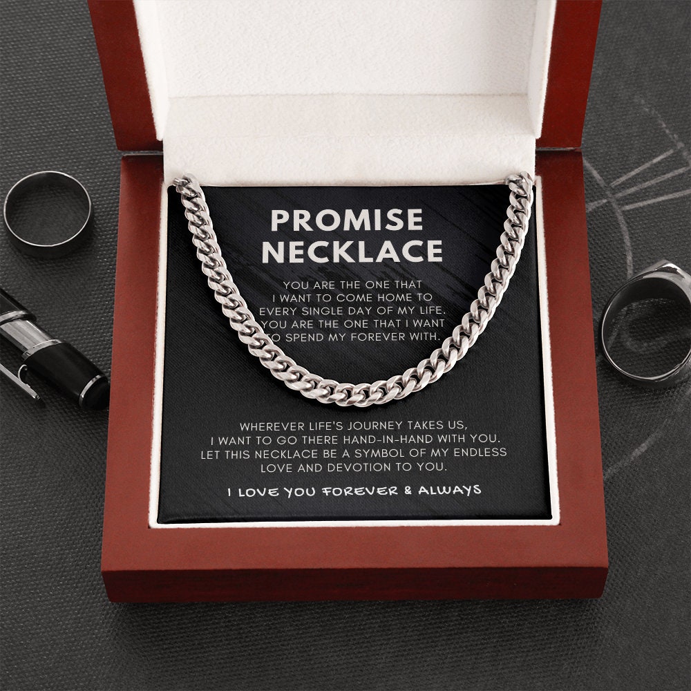 Mens promise necklace clearance