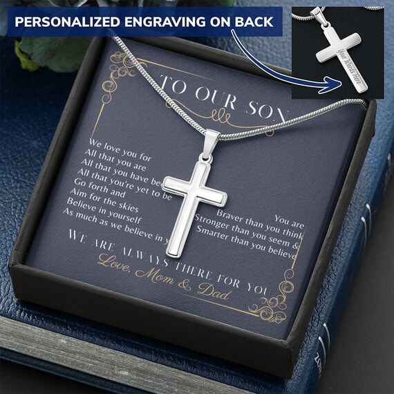 Graduation necklace for best sale son
