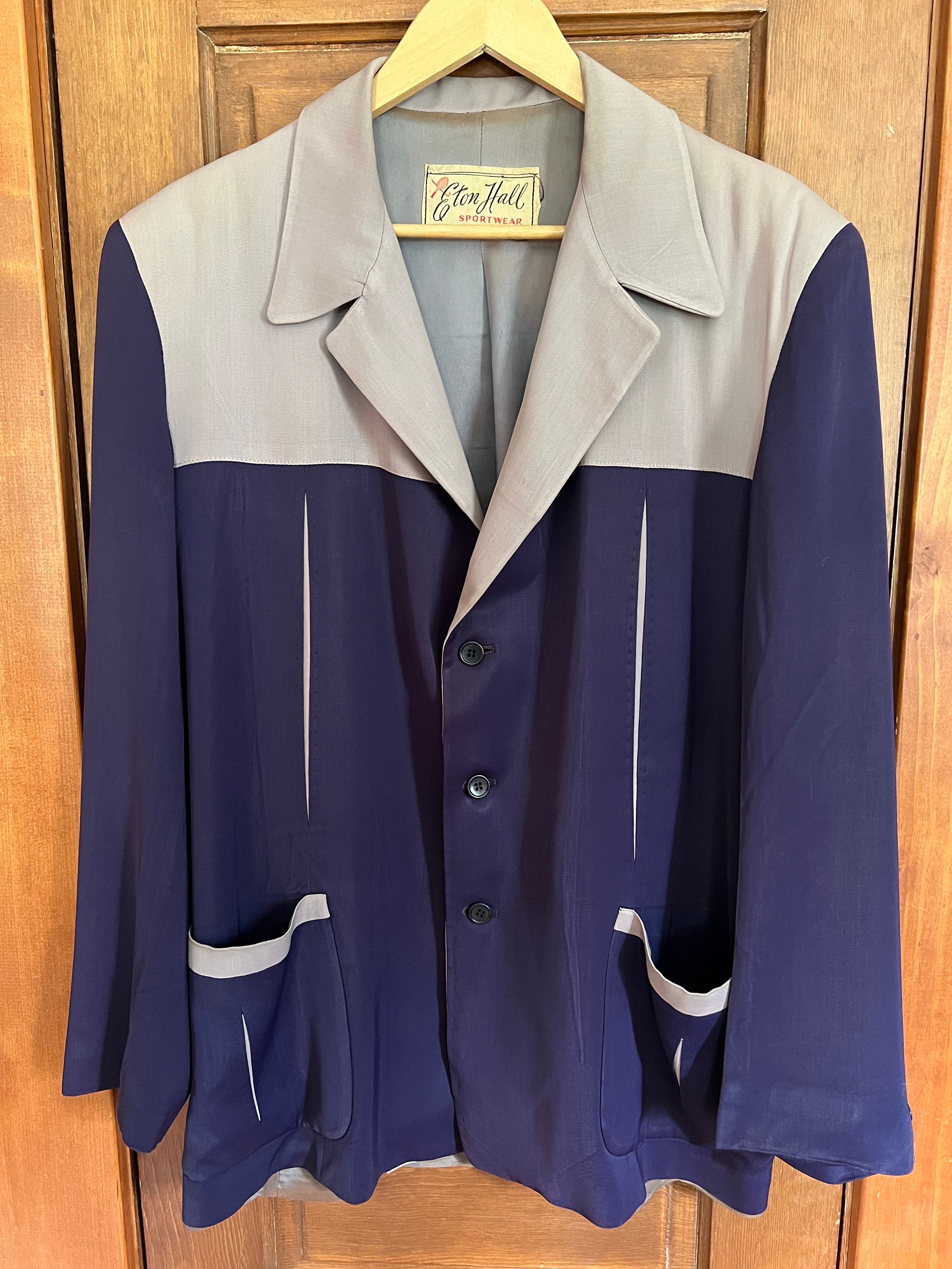 Vintage 1950's Two-tone Eton Hall Jacket, Tailored on 5th Avenue