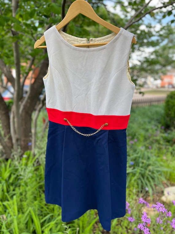 Color Block Mini Dress, Vintage