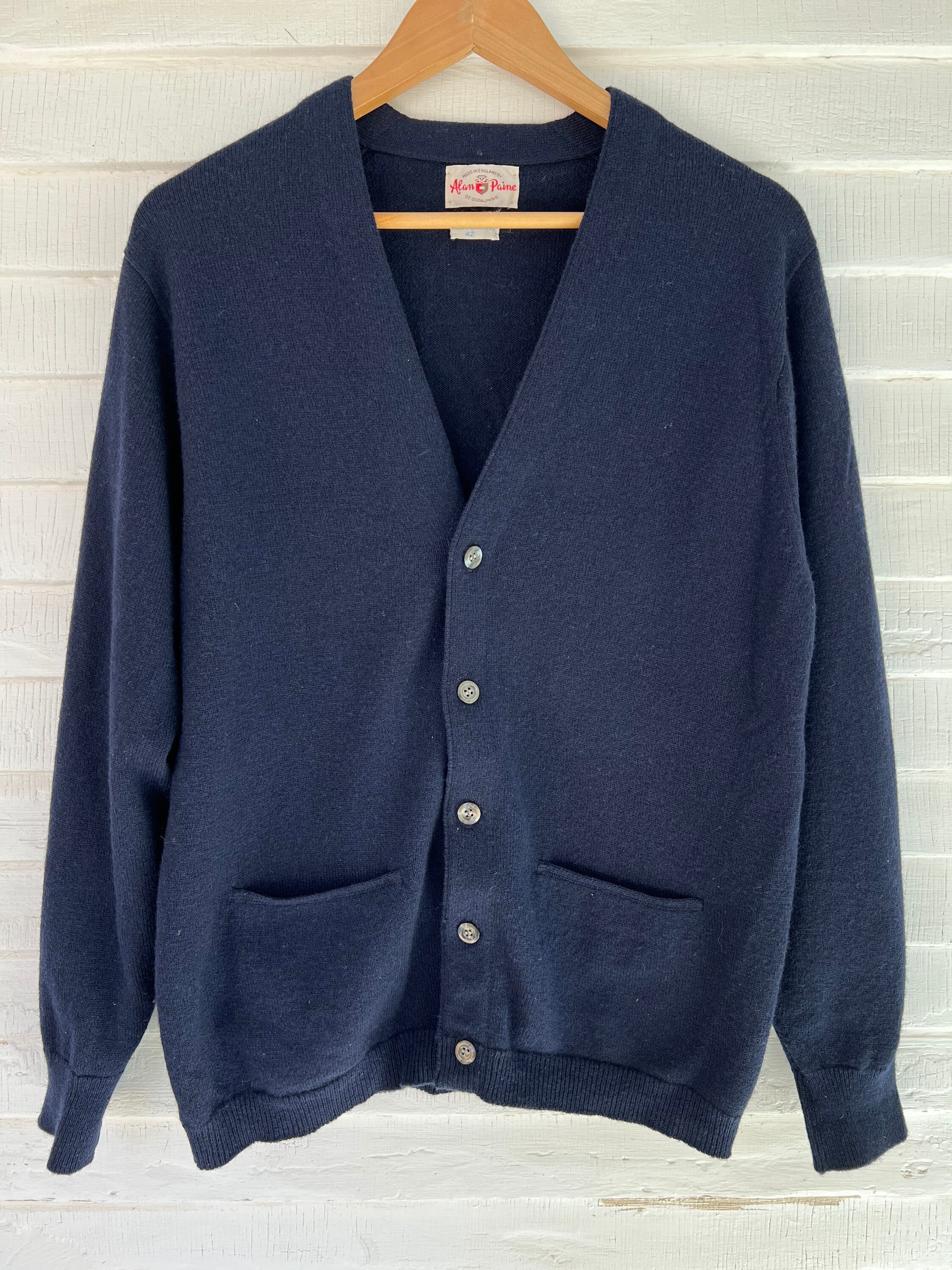 Cardigan, Alan Paine of Godalming Vintage Lambswool, Size 42 - Etsy