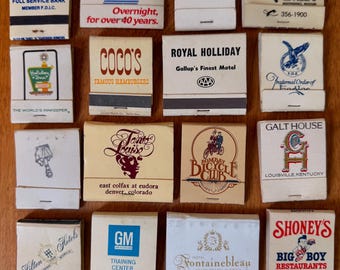 Vintage WHITE Matchbooks (Lots of 16)