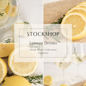 Yellow Lemon Drinks Stock Photos - Summer Stock Photography - Social Media Stock Photo Bundle - Business Stock Photo - Lifestyle