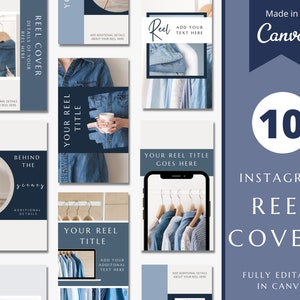 Instagram Reels Templates - IGTV Instagram Templates - Story Templates - Instagram Reels Covers - Canva Templates - Reel - Blue