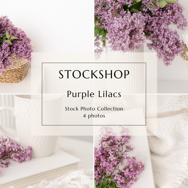 Purple Stock Photos - Flower Stock Photography - Social Media Stock Photo Bundle - Business Stock Photo - Lifestyle Stock Photos