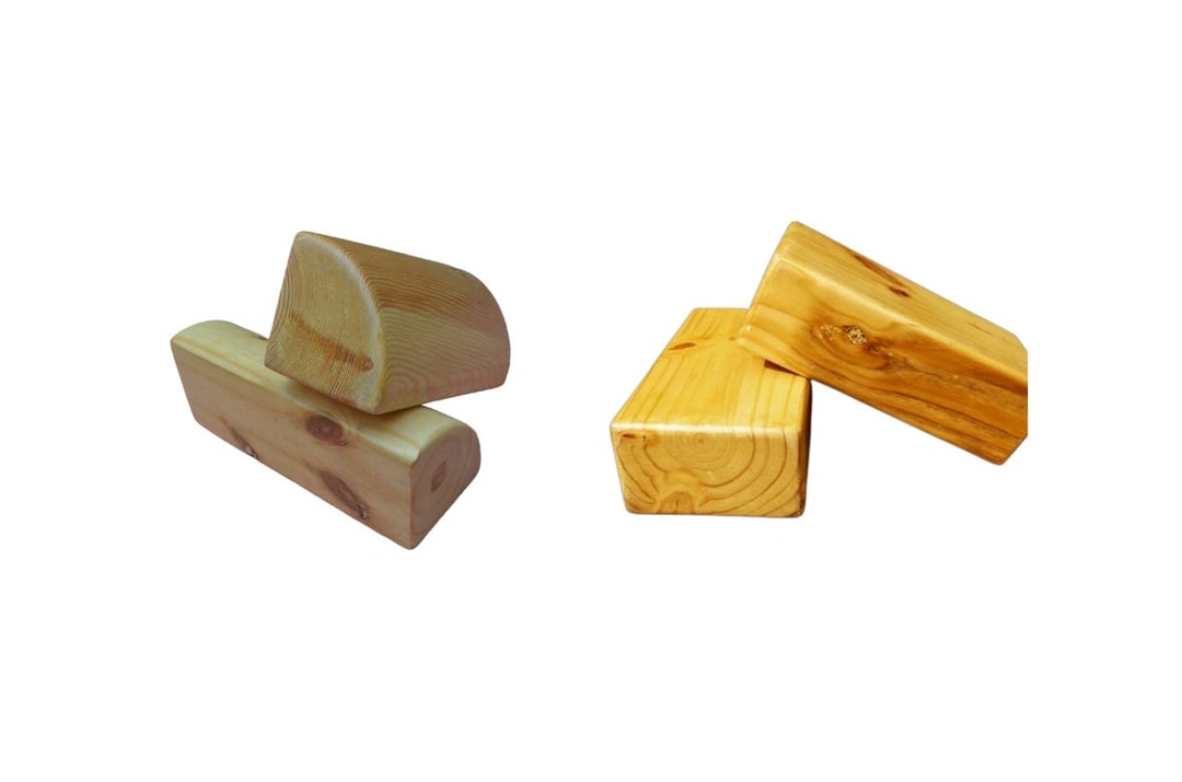 Bloc De Yoga En Bois Massif | 23x15x7.5 Cm, Antidérapant | Pour étirements, Pilates, Fitness
