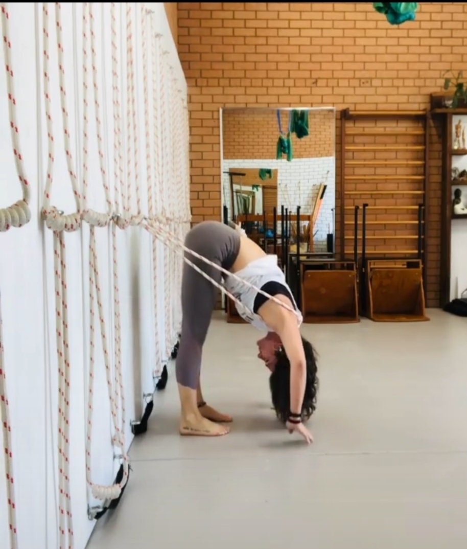 Iyengar Yoga Wall Ropes, Therapeutic Pure Cotton Yoga Ropes, 2 Long 2 Small Ropes - pack of 15 sets, yoga ropes to Enhance Bodily Alignment