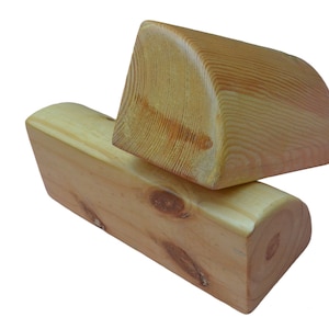 Wooden Quarter Round Yoga Block- Set of 2pc, Yoga Brick, Yoga accessories, Iyengar Yoga, quarter brick for yoga, gift for her