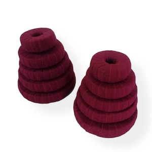 Iyengar Yoga Chumbal set, Pune Iyengar yoga chambal set, Donut set, Maroon red yoga donut , yoga props, gift for her, Pune yoga props