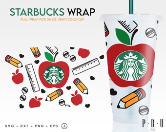 Download Full Wrap Starbucks Diy Teacher Day Teacher Fuel Starbucks Wrap Svg Ruler Svg Apple Teacher Starbucks Art Collectibles Digital Vadel Com