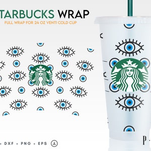 Starbucks evil eye cup svg | Starbucks cold cup svg | Eye Starbucks cup svg | Evil eys svg |cute starbucks cup svg digital download.