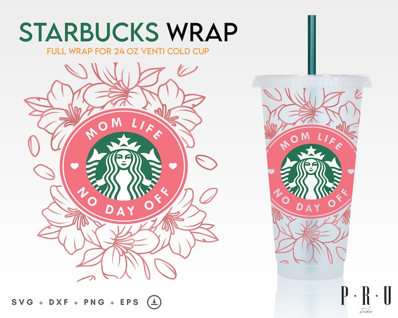 Floral starbucks svg,Starbucks Cup,Starbucks cup svg,flower svg,mother day starbucks cup download for cricut, silhouette, glowforge. 