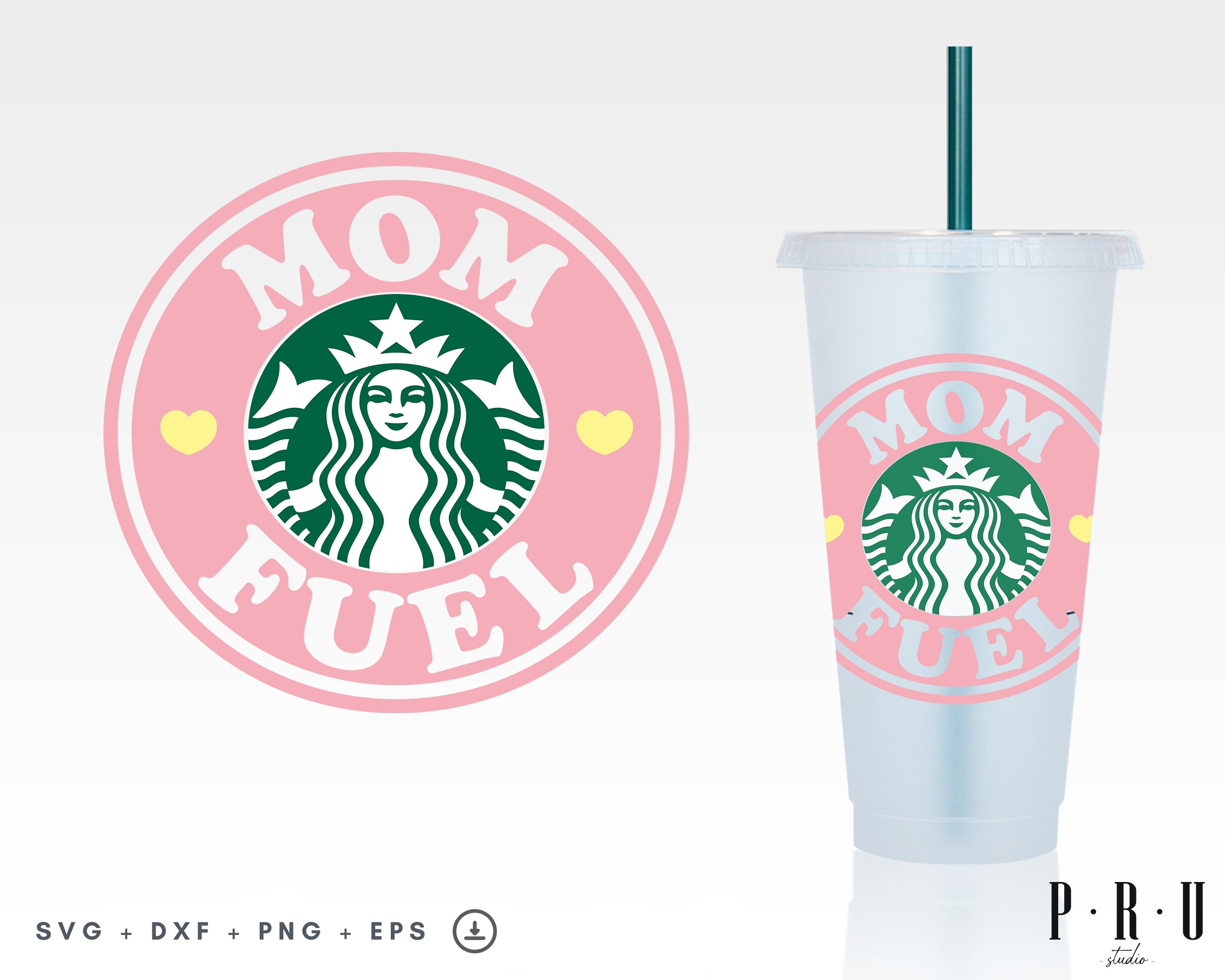 Starbucks Pink And Green Logos