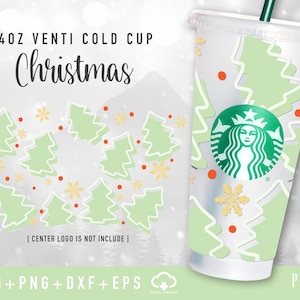 Merry Christmas 24oz venti cold cup  svg | cold cup svg | Christmas  svg |New year wrap svg | Christmas gift Digital download.