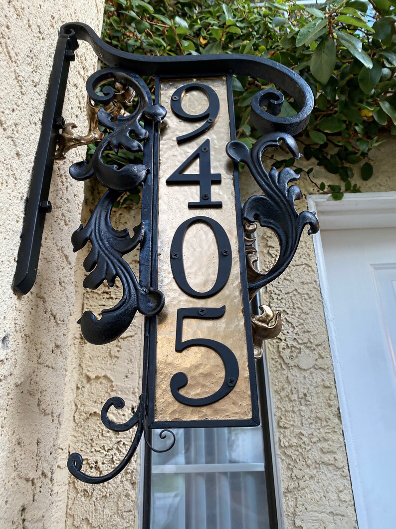 Custom Iron Address Sign Etsy