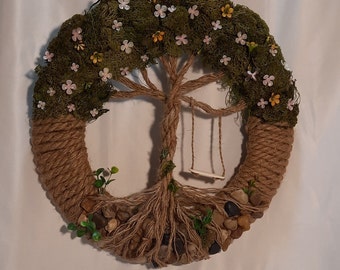 Mothers gift, Tree Of Life Wreath for year-round decor, unique wreath, Tree wreath