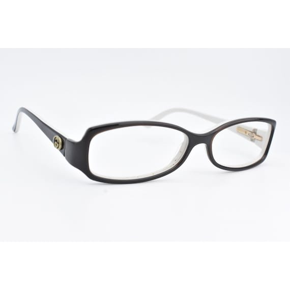 Gucci Eyeglasses Frame Black/White Women Oval Dsi… - image 1