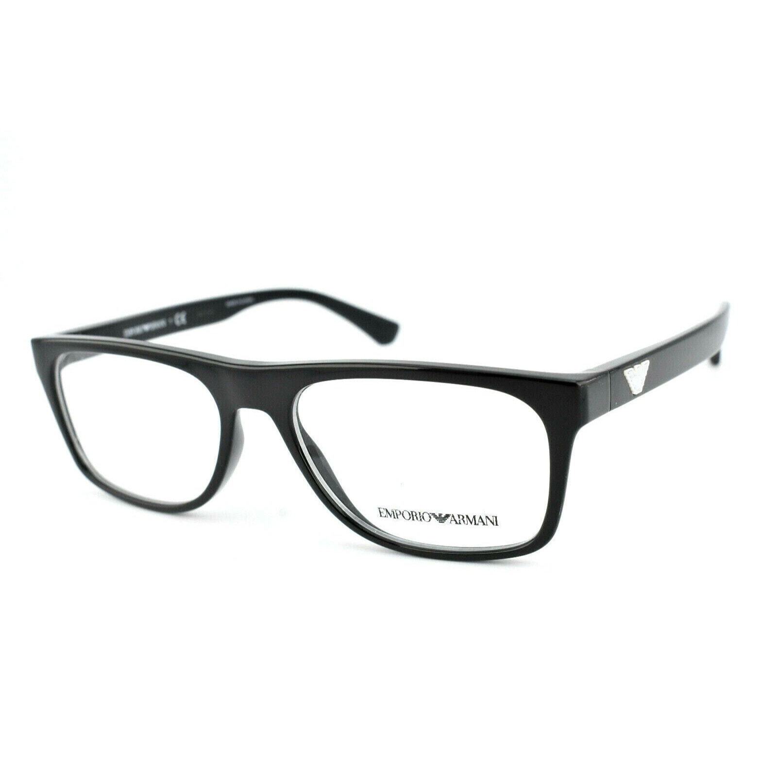Emporio Armani Eyeglasses Frame EA 3097 5017 Black Men Women 5517