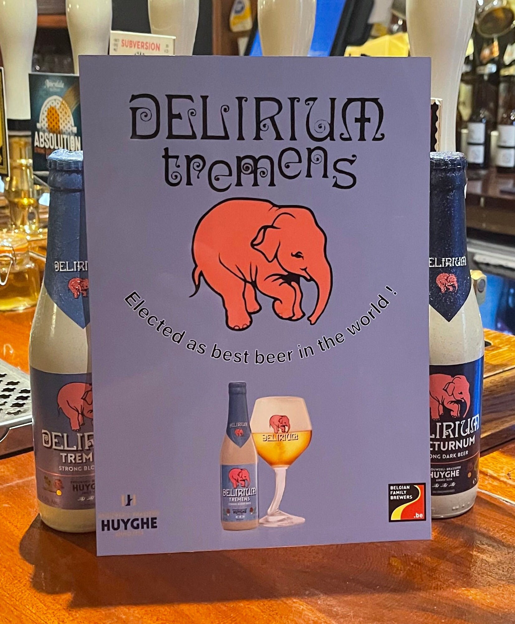 Delirium Tremens Beer Tin Sign Etsy
