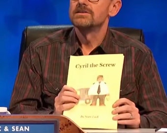 Cyril the Screw- Full book replica. Sean Lock funny book from 8 out of 10 Cats do Countdown. High quality booklet.