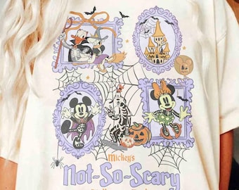 Retro Coquette Bows Mickey's Not So Scary Halloween Party Shirt, Walt Disney World Halloween Shirt, Disney Halloween Shirt, Spooky Season