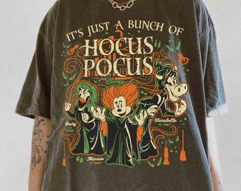 Retro Disney Hocus Pocus Shirt, Minnie Daisy Clarabelle Hocus Pocus Shirt, Sanderson Sisters Inspired Halloween Shirt, Mickey Not So Scary